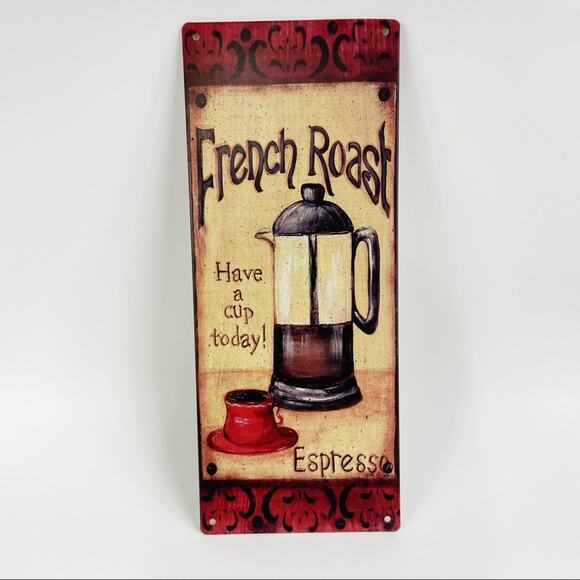 French Roast Espresso Coffee Tin Wall Art - Picture 1 of 7